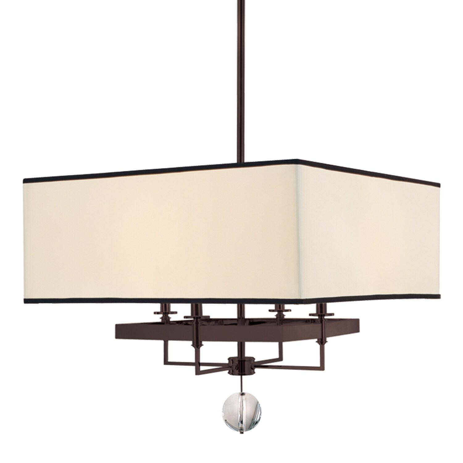 Hudson Valley Gresham Park 4-light 24-inch Old Bronze Chandelier (Off White) - Chandeliers For Bedrooms by Overstock.com