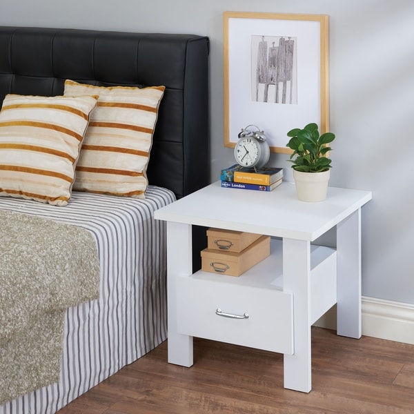 Acme Furniture Delano White Wood 1-drawer Nightstand