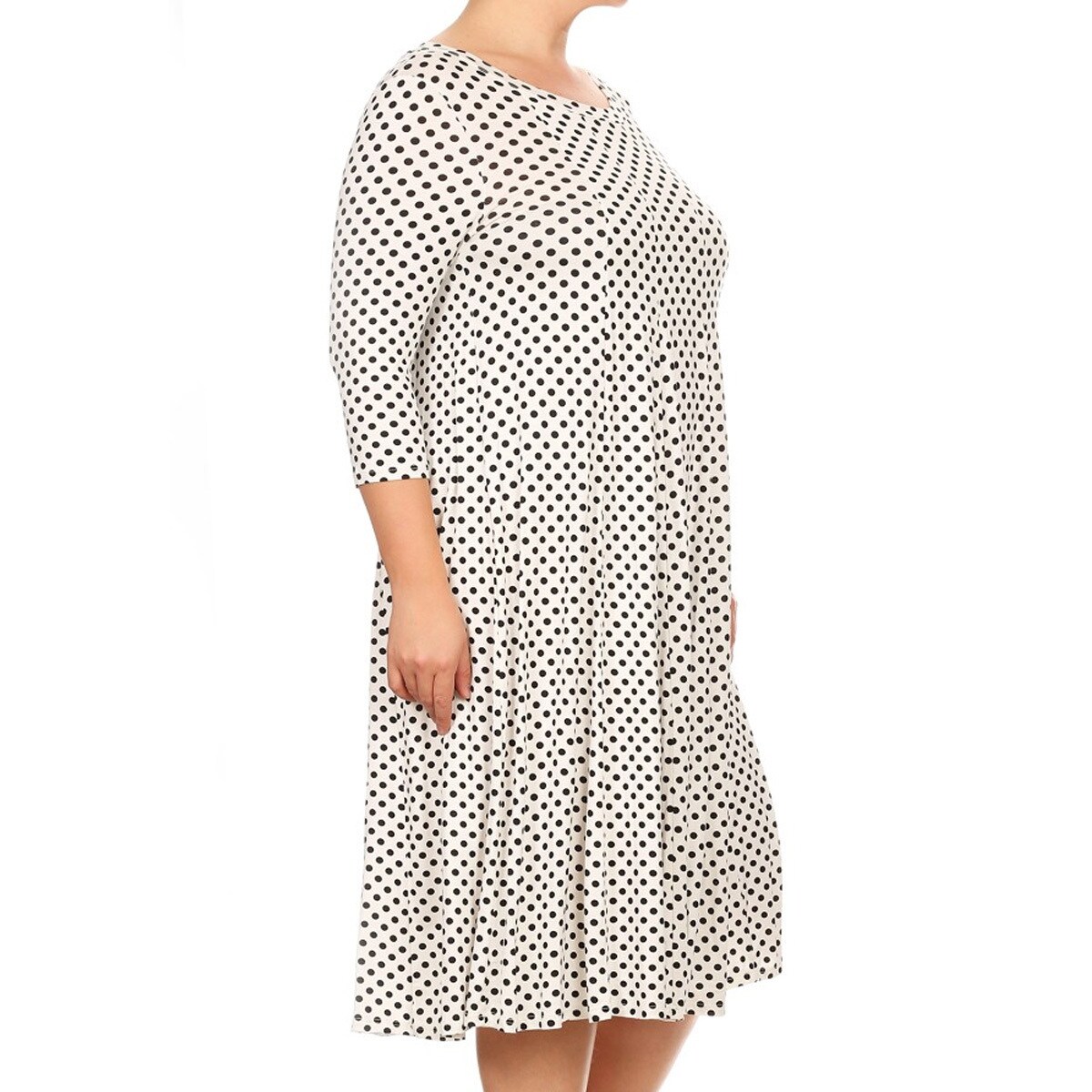womens white polka dot dress