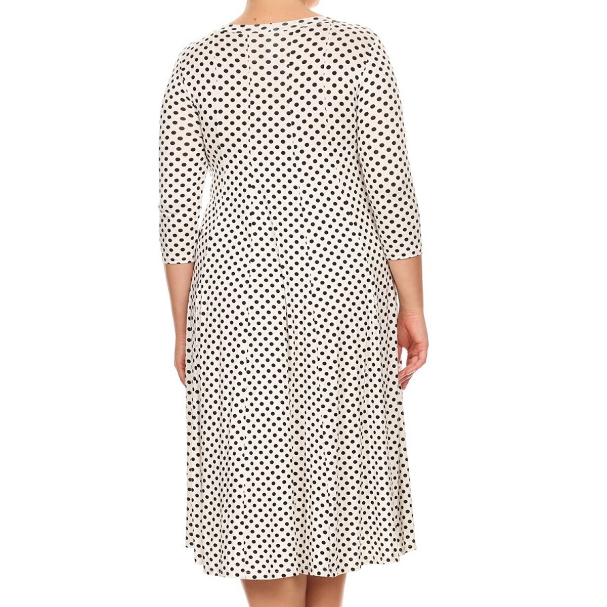 women's plus size polka dot dress