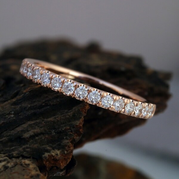 De Couer IGI Certified 14k Rose Gold 1/2ct TDW Diamond Wedding Band