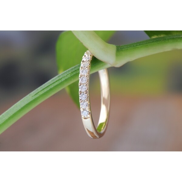 De Couer 14k Yellow Gold 1/2ct TDW Diamond Wedding Band