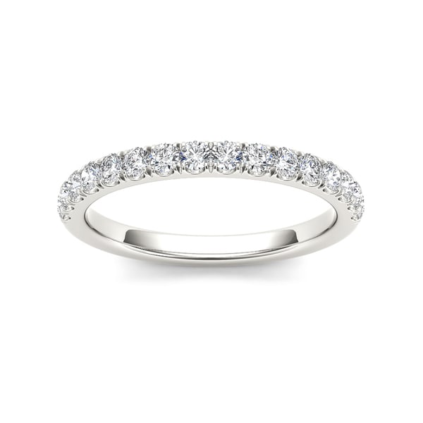 De Couer 14k White Gold 1/2ct TDW Diamond Wedding Band - White H-I