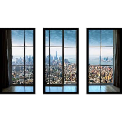 New York City Window' Framed Plexiglass Wall Art (Set of 3)
