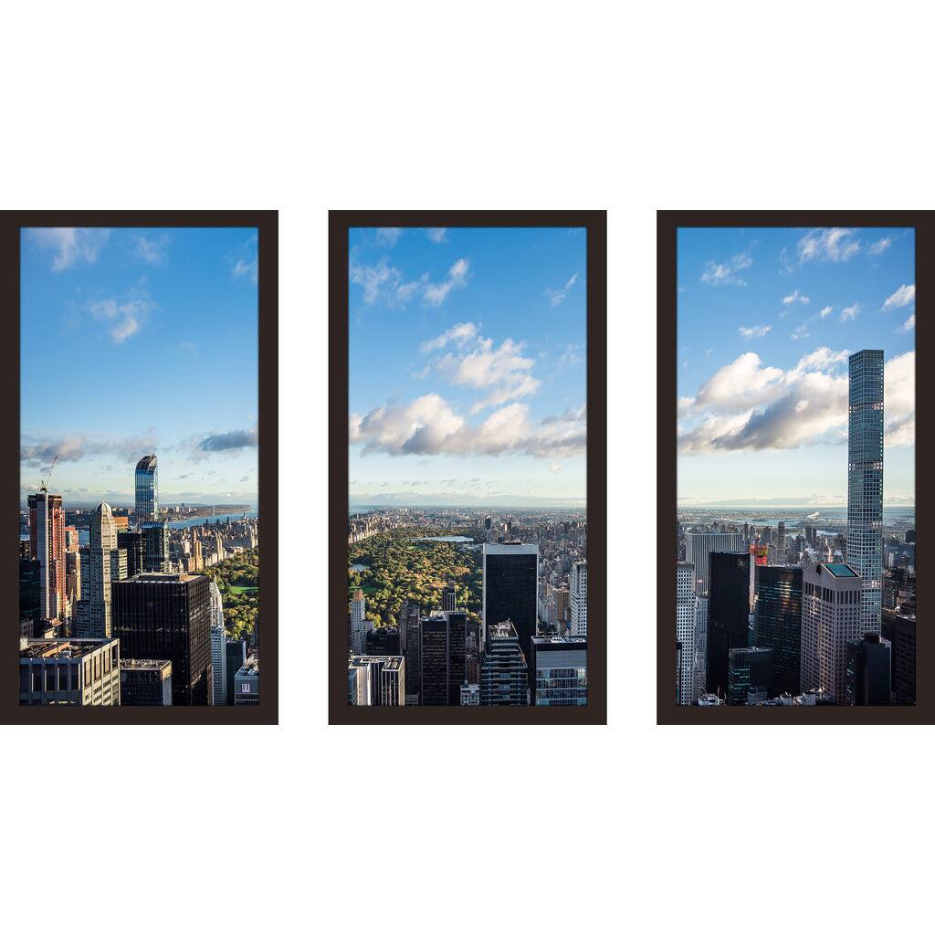 New York Central Park II' Framed Plexiglass Wall Art (Set of 3) - Bed ...