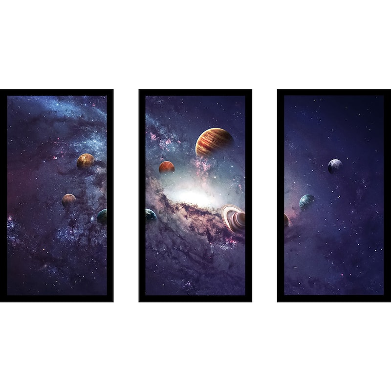 Solar System 2' Framed Plexiglass Wall Art (Set of 3) - Bed Bath ...