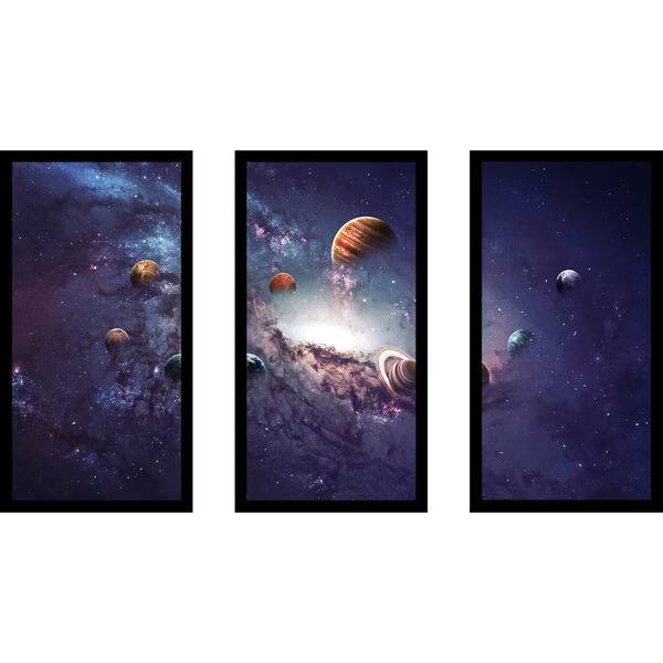 Shop Solar System 2 Framed Plexiglass Wall Art Set Of 3