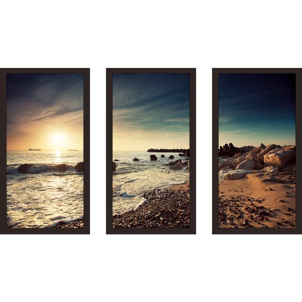 Sunrise Over the Horizon' Framed Plexiglass Wall Art (Set of 3 ...