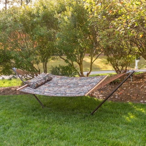 Castaway RealTree Quilted Hammock Combo with Pillow and Stand
