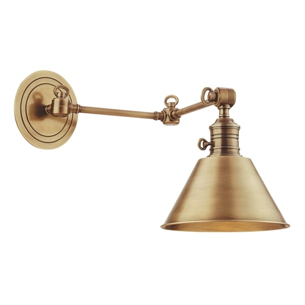 Shop Hudson Valley Garden City Aged Brass Swing Arm Wall ... Shop Hudson Valley Garden City Aged Brass Swing Arm Wall ... on Aged Brass Wall Sconce id=16404