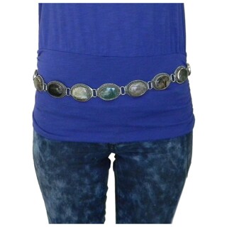 Shop Handmade Women S Casual Adjustable Oval Multicolor Agate Belt