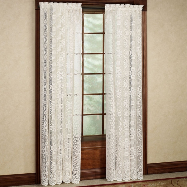 Luxurious Old World Style Lace Window Curtain Panel