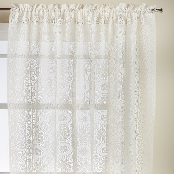 Shop Luxurious Old World Style Lace Window Curtain Panel On Sale