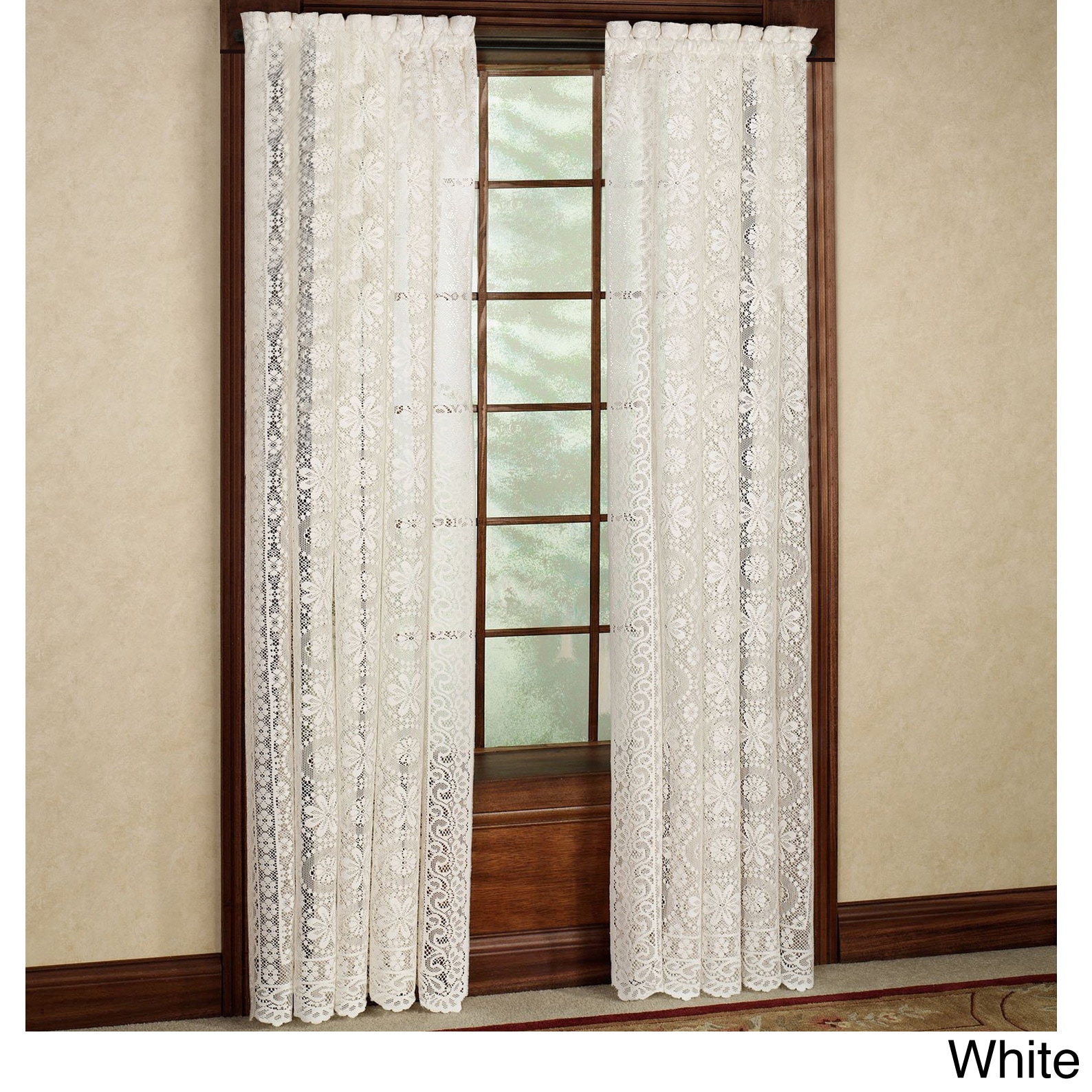 Shop Luxurious Old World Style Lace Window Curtain Panel On Sale