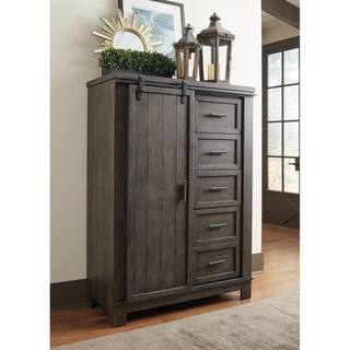 Combo Chest Dressers Chests Online At Our Best Thornwood Hills Rock Beaten Gray Sliding Door Chest