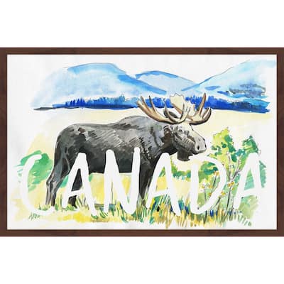 Marmont Hill - 'Moose - Canada White' Framed Painting Print