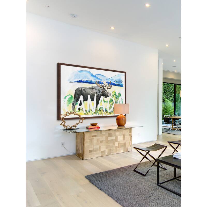 Marmont Hill - 'Moose - Canada White' Framed Painting Print
