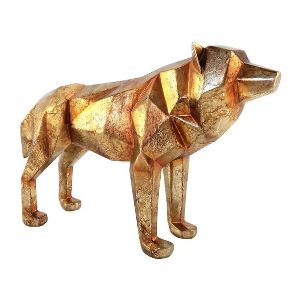 resin wolf statue