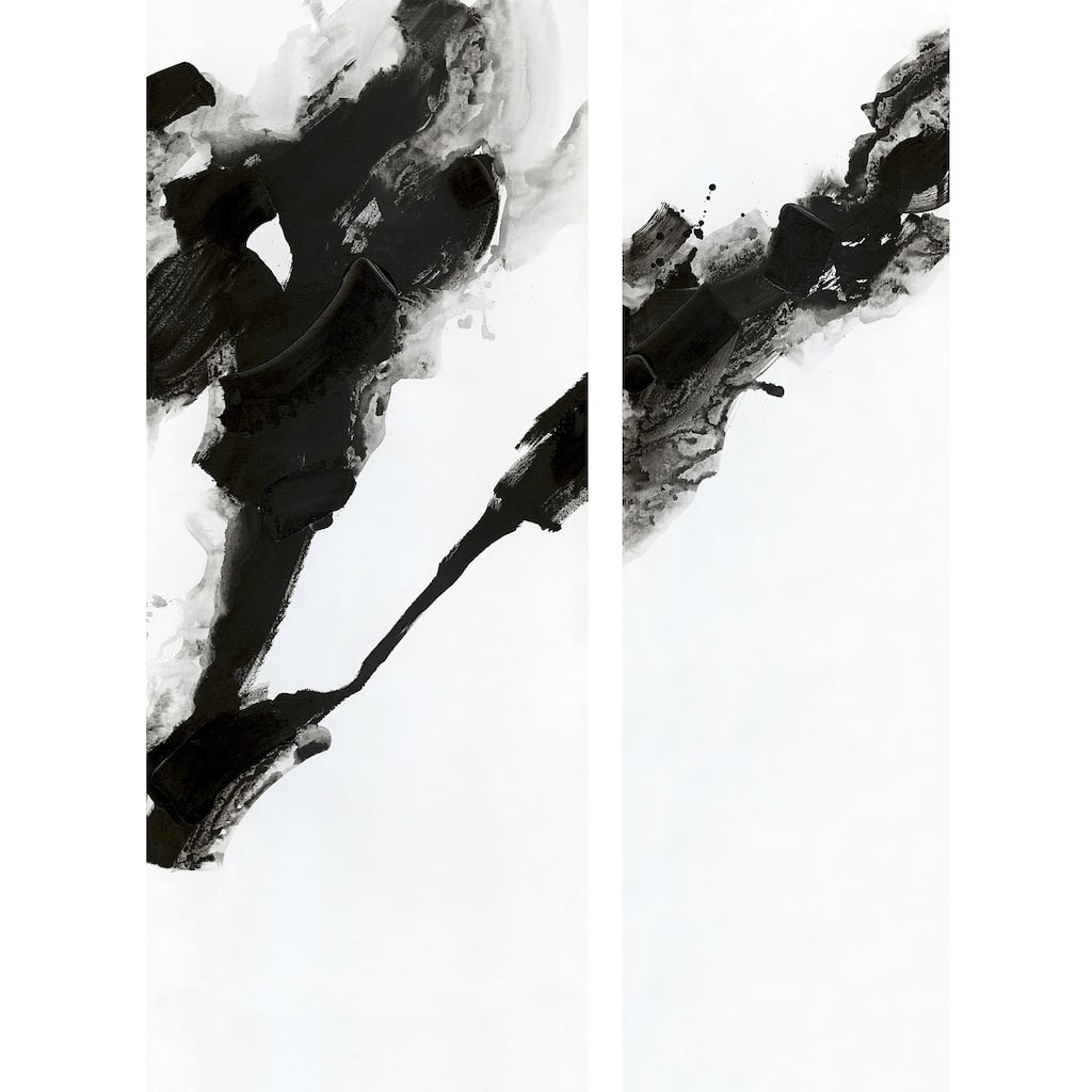 Aurelle Home Inkscape Black and White Wall Decor (Set of 2) - Multi-color