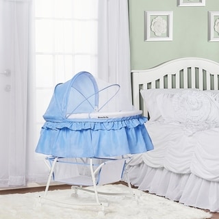 Dream On Me Lacy, Portable 2 in 1 Bassinet and Cradle in Serenity