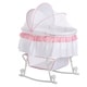 preview thumbnail 1 of 1, Dream On Me Lacy, Portable 2 in 1 Bassinet and Cradle in Pink and white