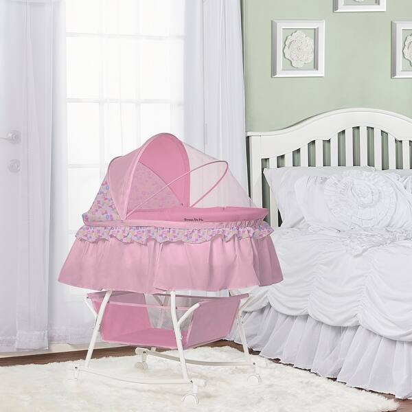 slide 2 of 3, Dream On Me Lacy, Portable 2 in 1 Bassinet and Cradle