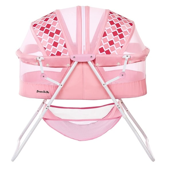 slide 2 of 5, Dream on Me Rose Karley Pink Plastic Bassinet