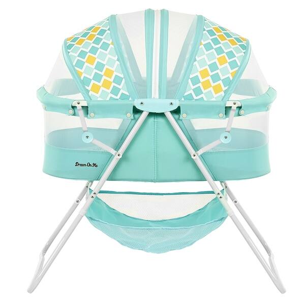 slide 2 of 5, Dream on Me Aqua Blue Plastic Karley Bassinet