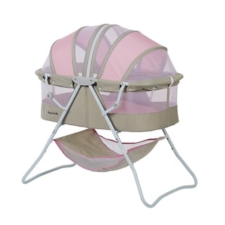 Dream on Me Karley Grey and Pink Plastic Bassinet