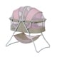 preview thumbnail 1 of 3, Dream on Me Karley Grey and Pink Plastic Bassinet