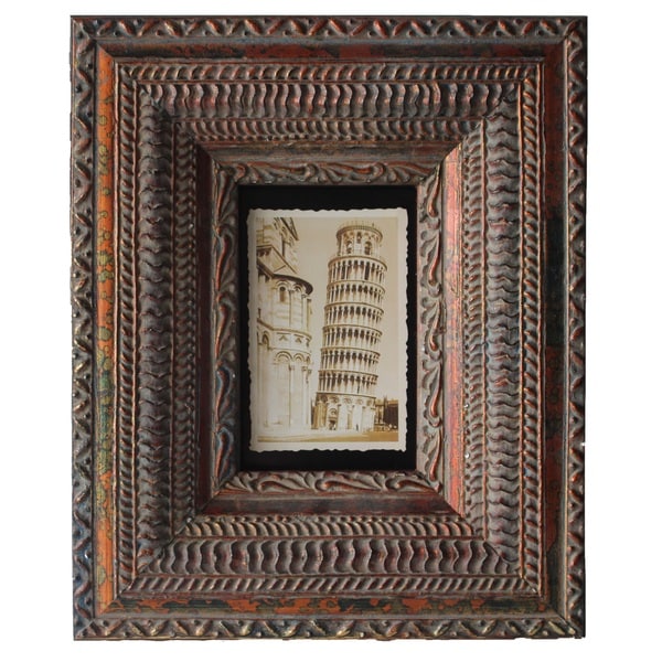 Jeco Bronze-finish Wood 5-inch x 7-inch Patterned Photo Frame