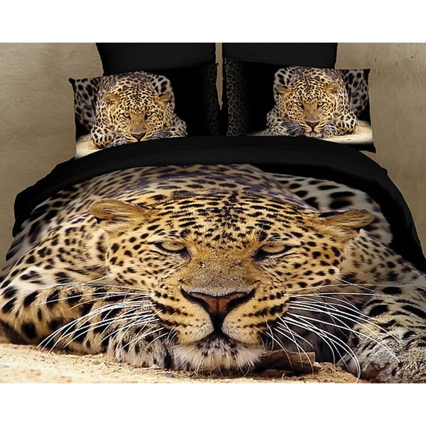 Dolce Mela Safari Themed Luxury 6 Piece Duvet Cover Set Free