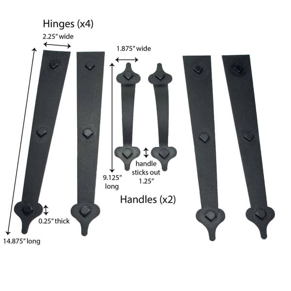 Shop Hinge It Magnetic Black Decorative Garage Door Accents
