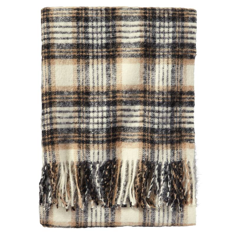 Pendleton Boucle Overton Plaid Wool Throw