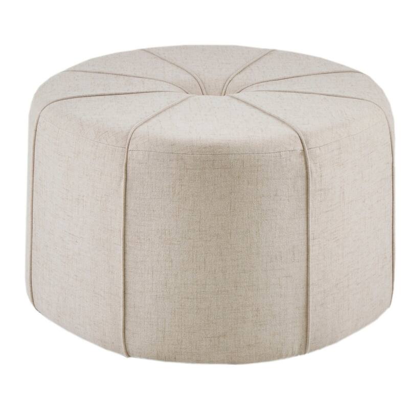 Madison Park Aberdeen Upholstered Tufted Oval Oversized Ottoman