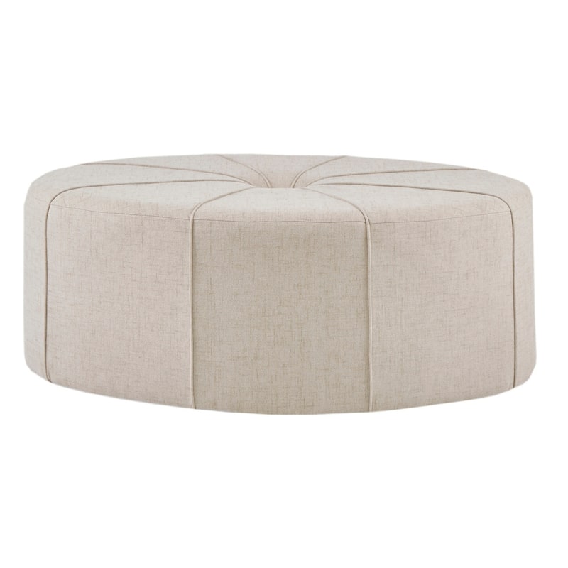 Madison Park Aberdeen Upholstered Tufted Oval Oversized Ottoman
