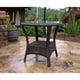 preview thumbnail 4 of 9, Bayview Pecan Outdoor Wicker Rocking Chair Set (3-Piece)