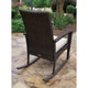 preview thumbnail 5 of 9, Bayview Pecan Outdoor Wicker Rocking Chair Set (3-Piece)