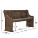 preview thumbnail 9 of 7, Rowyn Wire Brushed Wood 62-inch Entryway Dining Bench by iNSPIRE Q Artisan