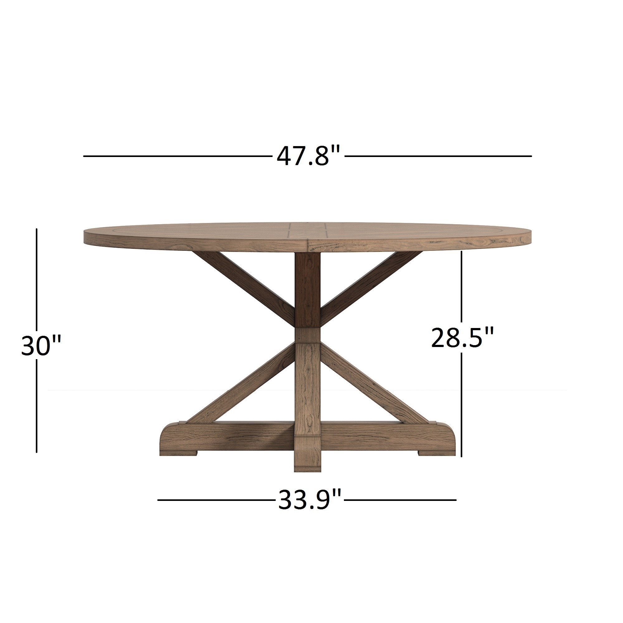 Benchwright X-base 48-in. Round Dining Set by iNSPIRE Q Artisan