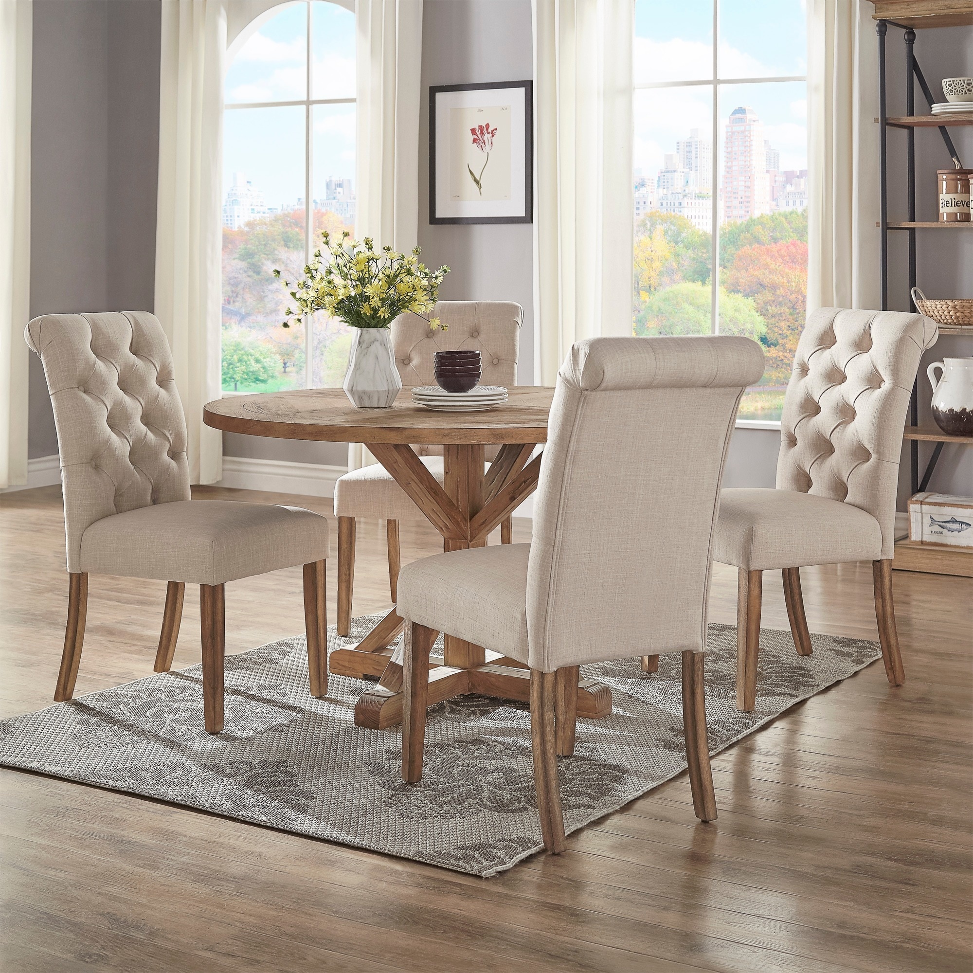 48 Inch Round Dining Table Set