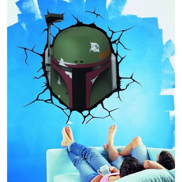 Full Color Boba Fett 3d Full Color Decal Star Wars 3d Full color sticker wall art Sticker Decal size 48x48 48 x 48 Bed Bath Beyond 14359167