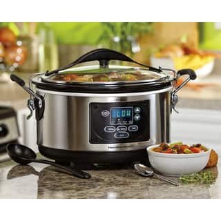 Hamilton Beach 33967 Set 'n Forget 6-Quart Stainless Steel Programmable  Slow Cooker (As Is Item) - Bed Bath & Beyond - 14366309