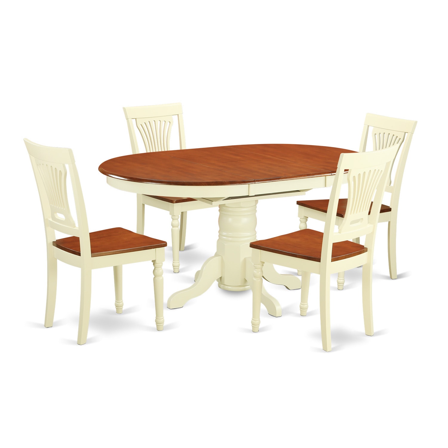 Shop Buttermilk And Cherry Finish Dining Table And Chairs Set