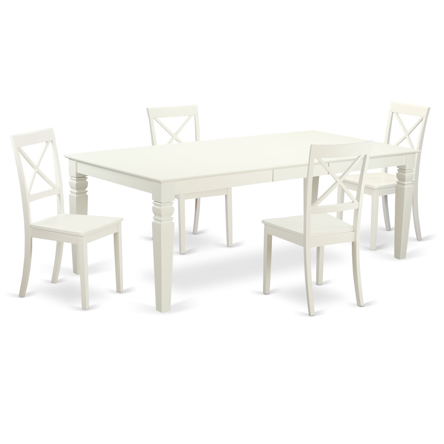 Shop Mission Style Off White Wood Extendable Dining Set