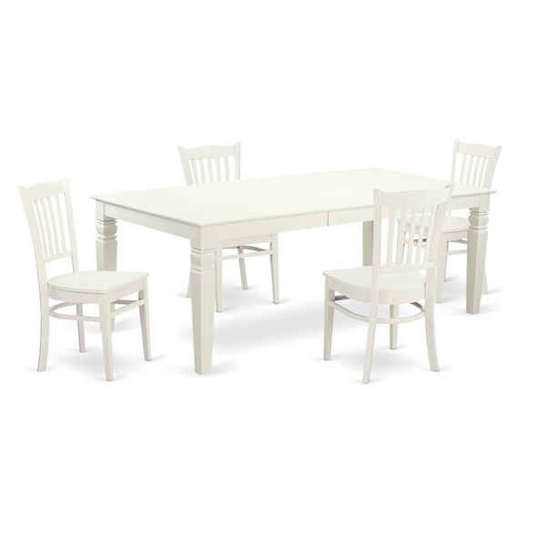 Outdoor Kitchen Set Style Elegant shop white rectangular 5 piece kitchen table set on sale free shipping today overstock 14366517