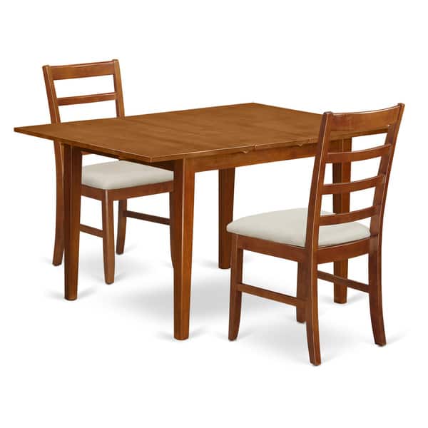 Shop Black Friday Deals On Saddle Brown Wood 3-piece Milan Dining Table Set - Overstock - 14366565 - Wood Seat