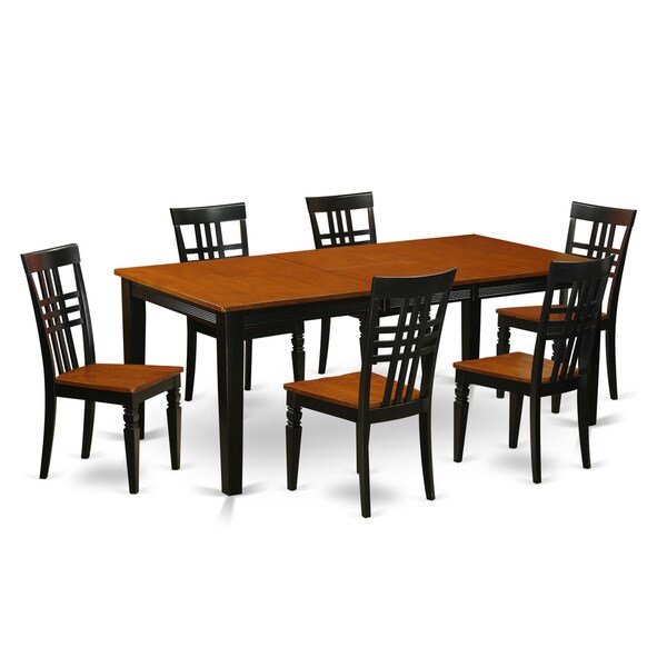 Qulg7 W 7 Piece Kitchen Table Set With One Quincy Dining Table And Six Dining Room Chairs