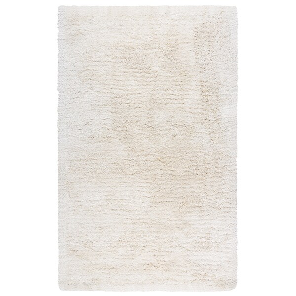 Hand-Tufted Commons Ivory Solid Polyester Area Rug (8' x 10')