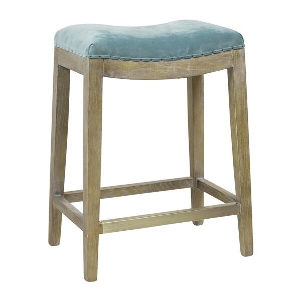Hillsdale French Nailhead Velvet Counter Stool